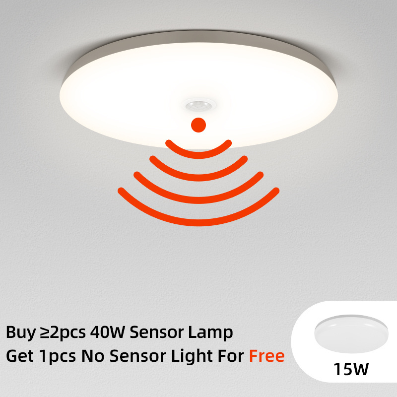 Living Room Aisle Minimalist Round Contemporary Motion Sensor Smart Panel Light Led Ceiling