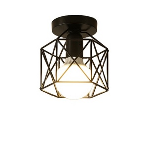 Individual Decorative Vintage Industrial Style Globe Metal Cage ceiling Light