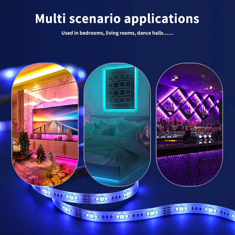 LED Bluetooth light strip set 5050RGB waterproof 24 key mobile app controls music rhythm and ambient light