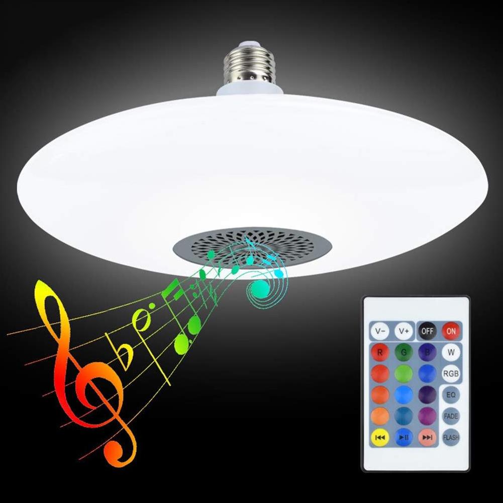 Smart 18W music speaker IR control RGB music led recessed ceiling light with remote control