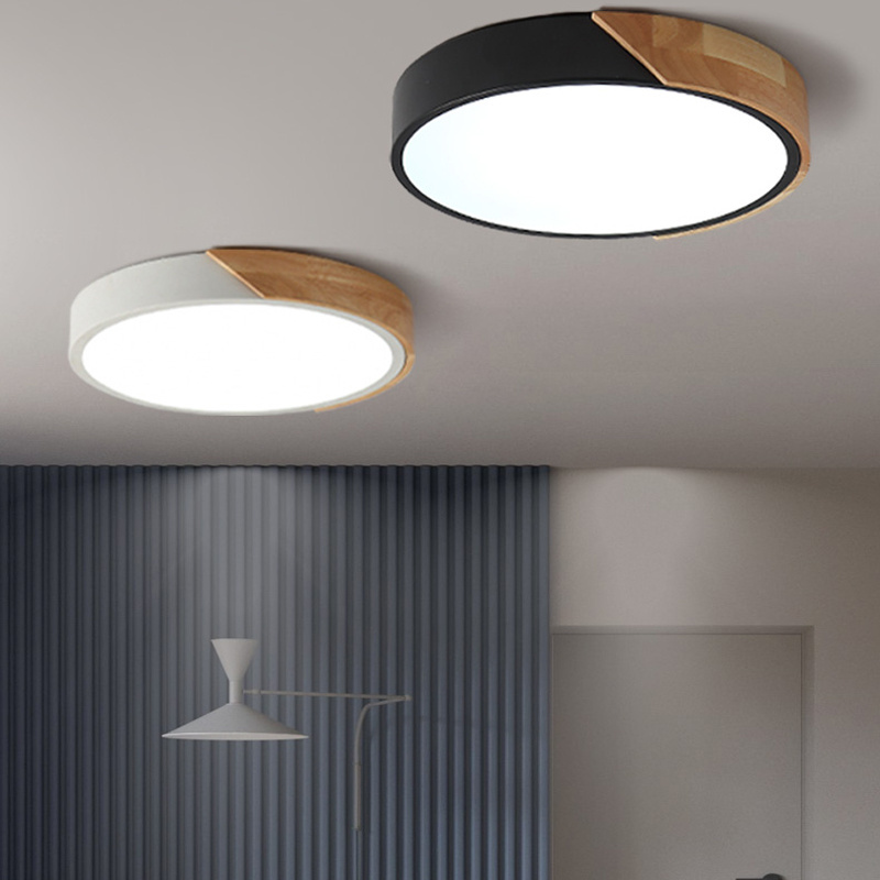 Hot Sell Modern Nordic Minimalist Round Flat Surface Mount Homeuse Indoor Led Ceiling Lamps