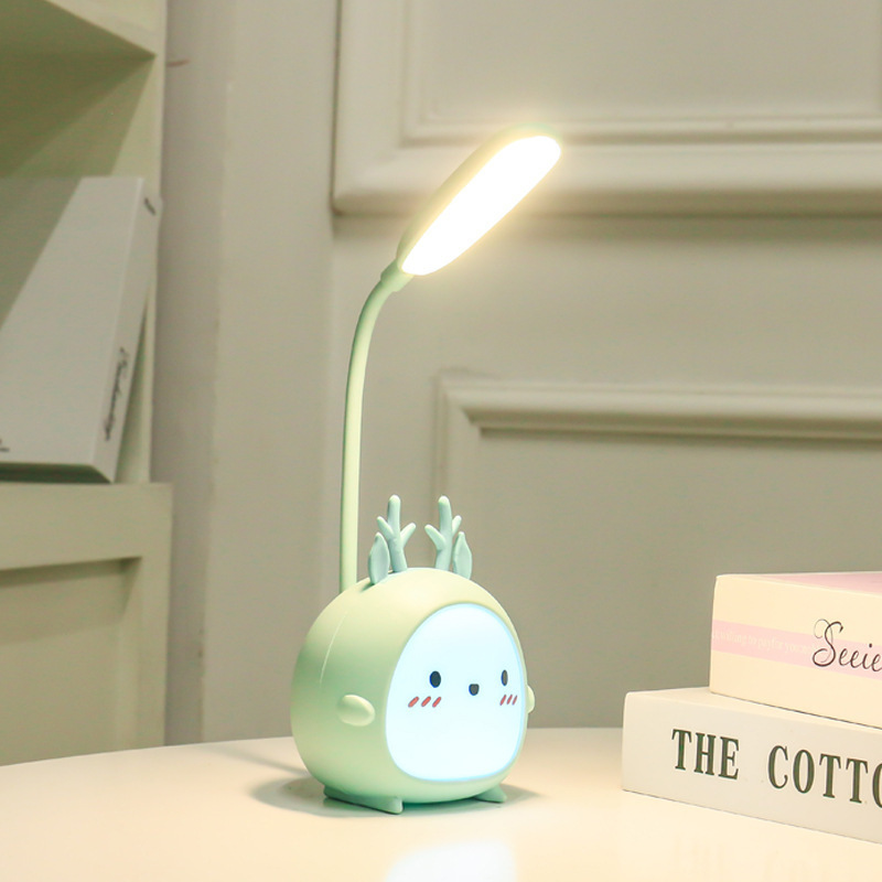 Usb rechargeable desk cute dormitory reading eye protection bedroom led table lamps