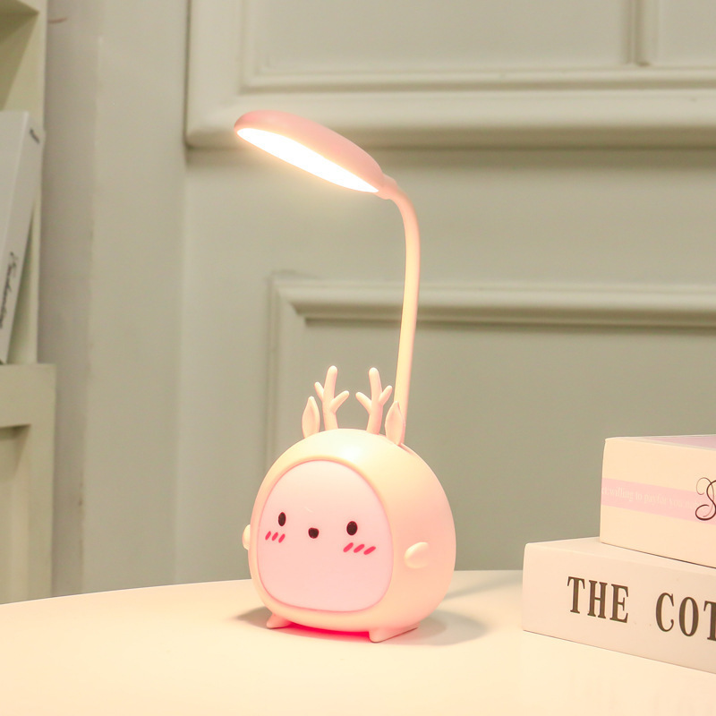 Usb rechargeable desk cute dormitory reading eye protection bedroom led table lamps