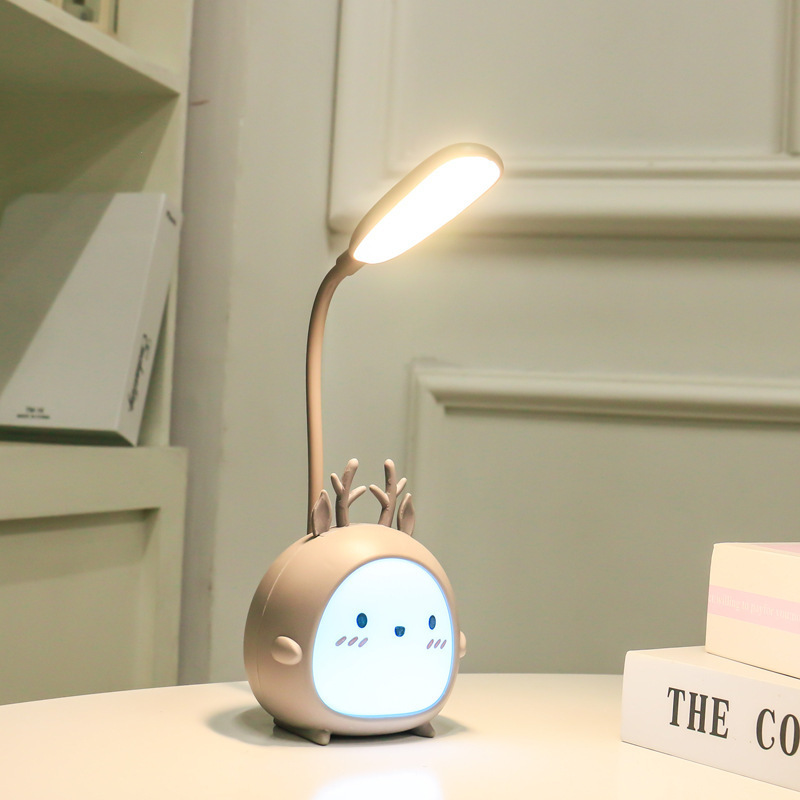 Usb rechargeable desk cute dormitory reading eye protection bedroom led table lamps