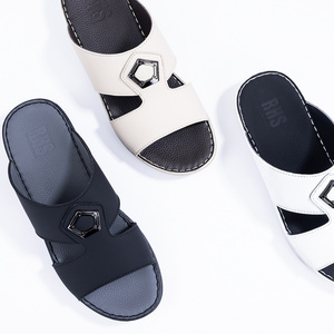 Traditional muslim  shoes custom colors  logo  top quality in china arabic men slippers  beach comfortable sandals