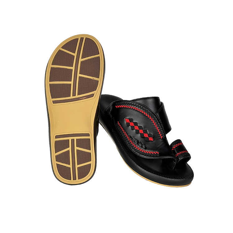 2022 newest design cheap OEM custom logo  outdoor indoor Soft and breathable PU outsole  arabic arab sandals slippers for men