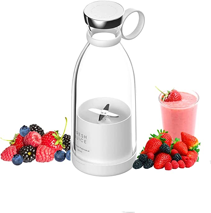 MYVOES Best selling 350ml Stainless Steel Rechargeable USB Mixer 4/6 Blades Electric Fruit Juicer Mini Portable Blender Cup