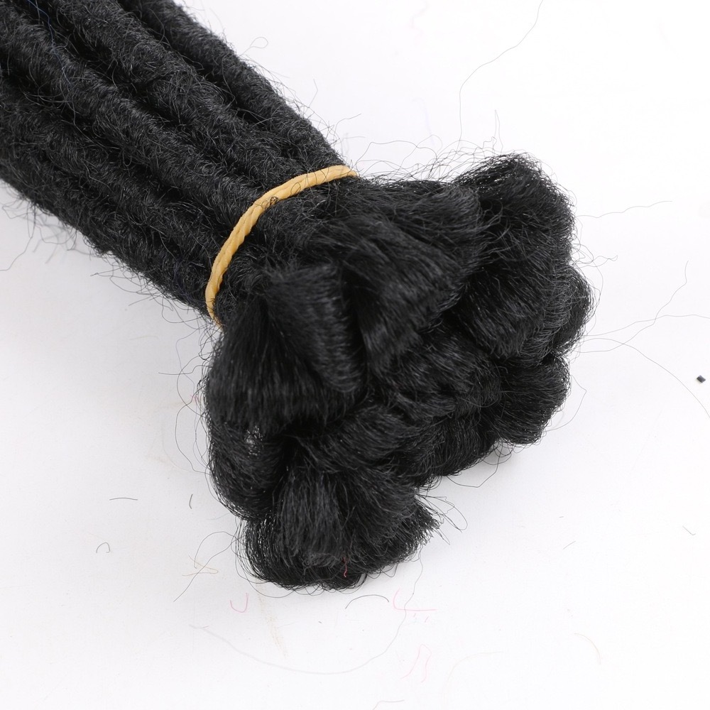 Dreadlock Extensions 0.6cm Width Thickness Human Hair Dreadlocks Extensions 30 Strands Handmade Dead Lock Extensions