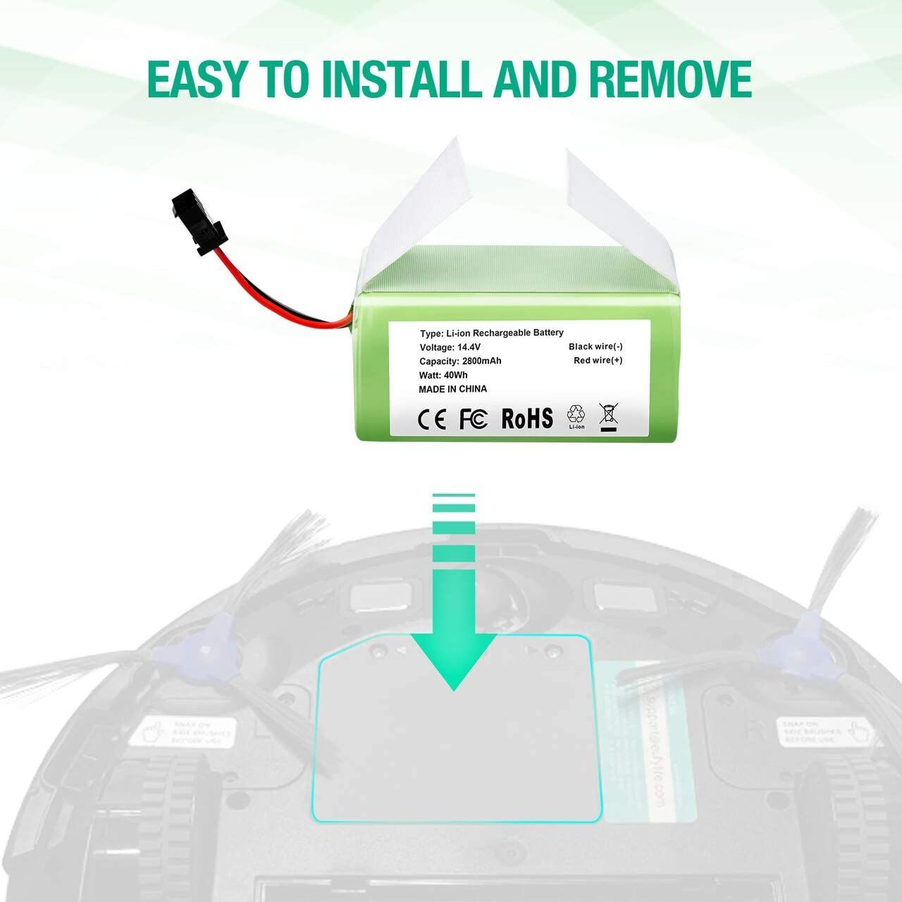 Replacement for Eufy RoboVac Lithium Ion Battery for Ecovacs Deepot 11 11S 11S Plus 11S MAX