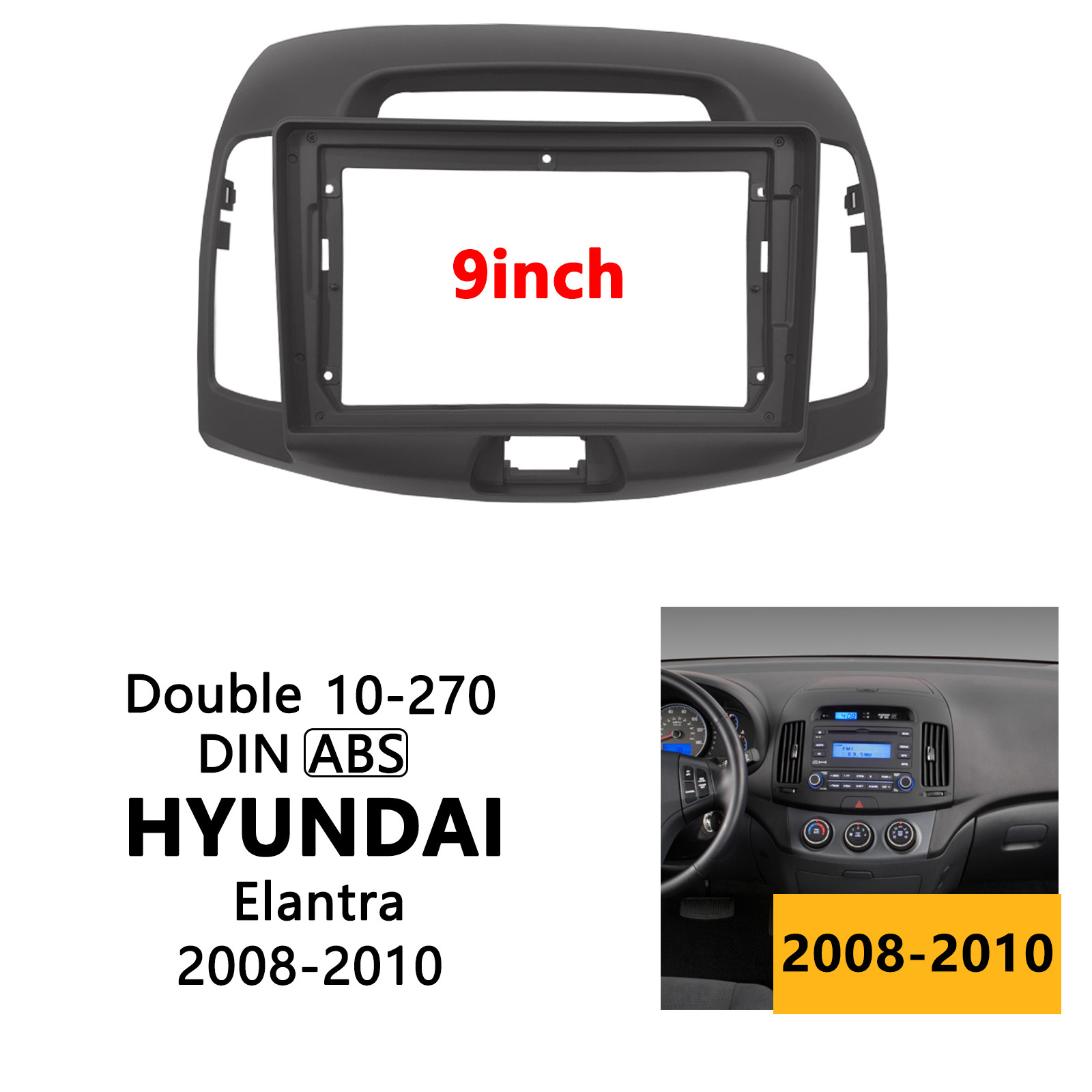 for Hyundai elantra 2008-2010  Multimedia player car accessories radio video dashboard panel Audio Stereo Installation Frame