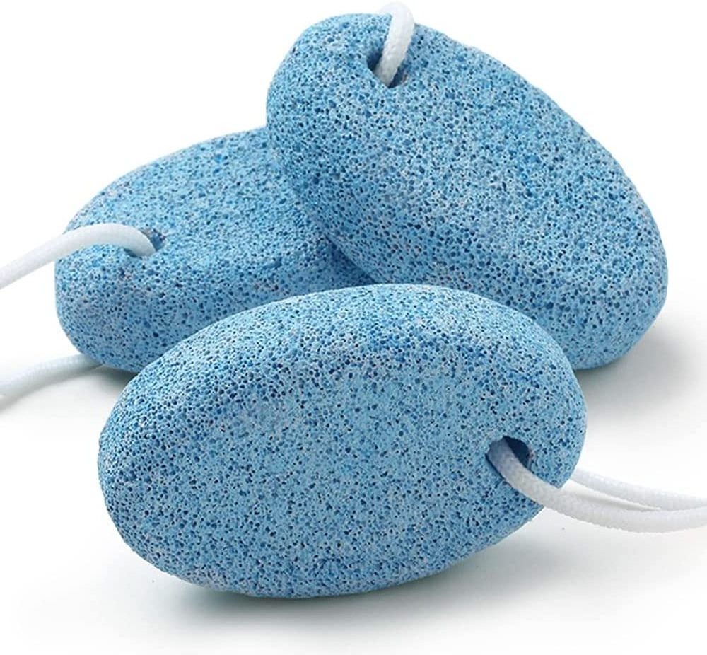 Lava Pedicure Tools Hard Skin Callus Remover Blue Foot File Exfoliation Natural Pumice Stone for Feet and Hands