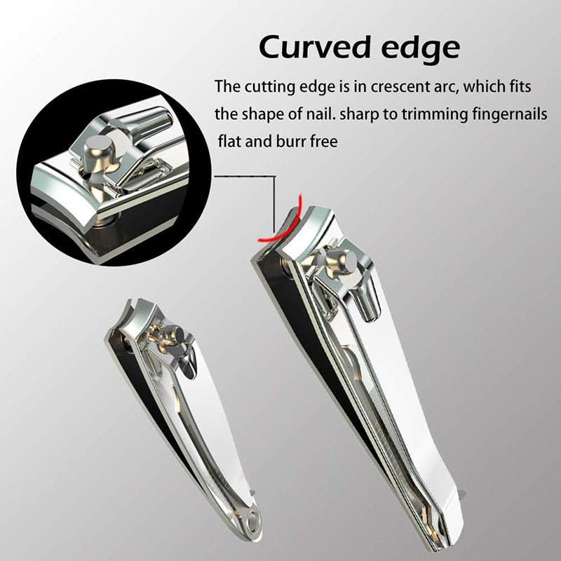 Wholesale Large Size Nail Clippers Straight Edge Stainless steel Nail Cutter With Nail File