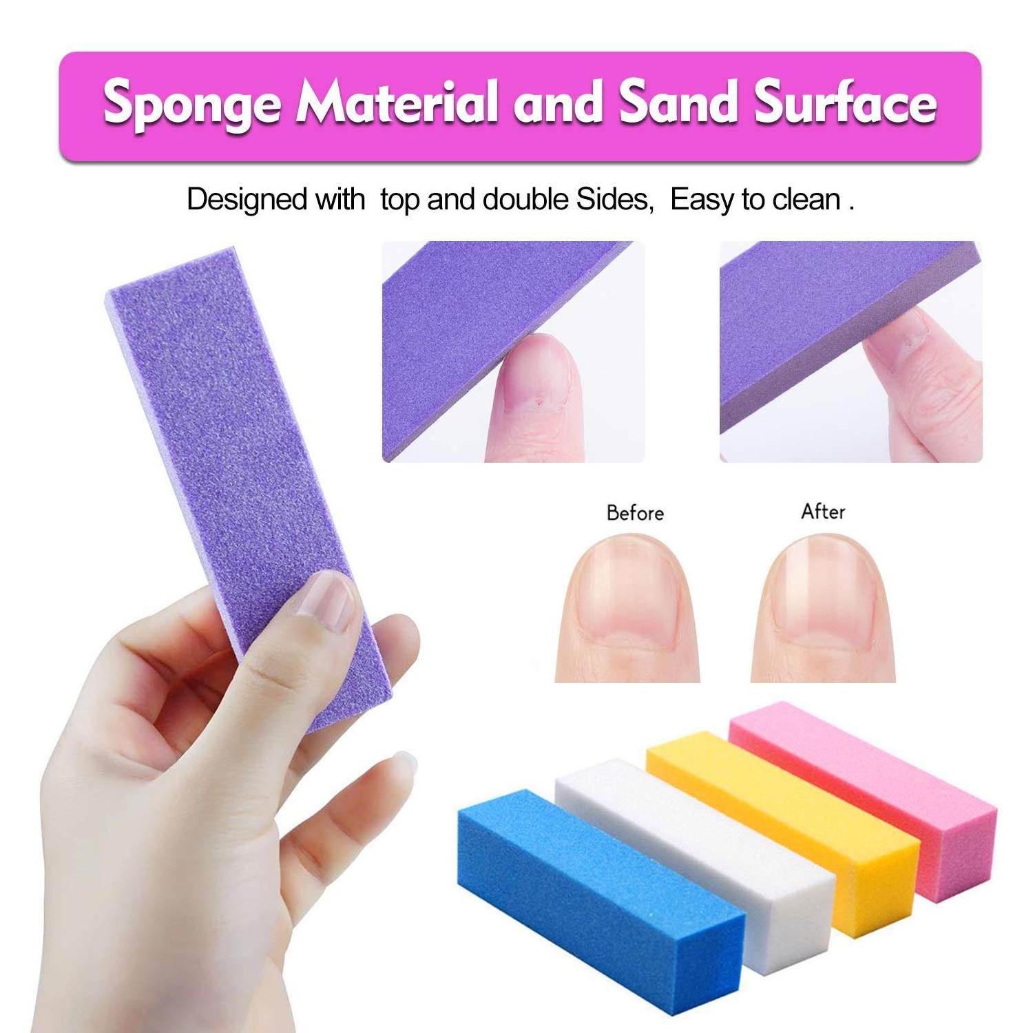 Professional Manicure Tools Kit Rectangular Art Care Buffer Block 100/180 Nail File