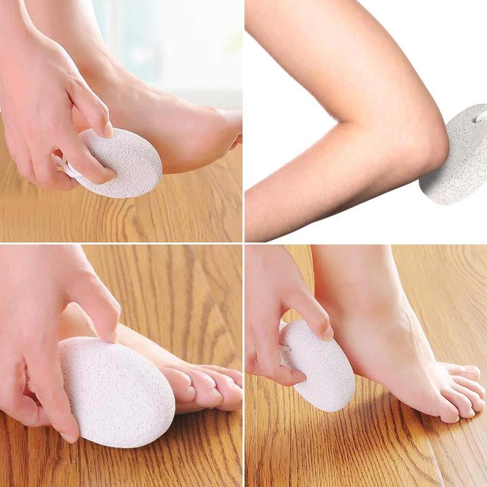 Natural Lava Pedicure Tools Hard Skin Callus Remover and Foot File Exfoliating Pumice Sponge for Feet and Body Scrubbing