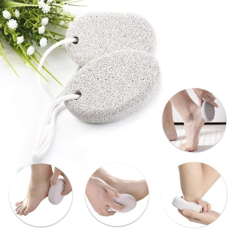 Lava Pedicure Tools Hard Skin Callus Remover Foot Pumice Stone for Feet ,natural Foot File Exfoliation to Remove Dead Skin White