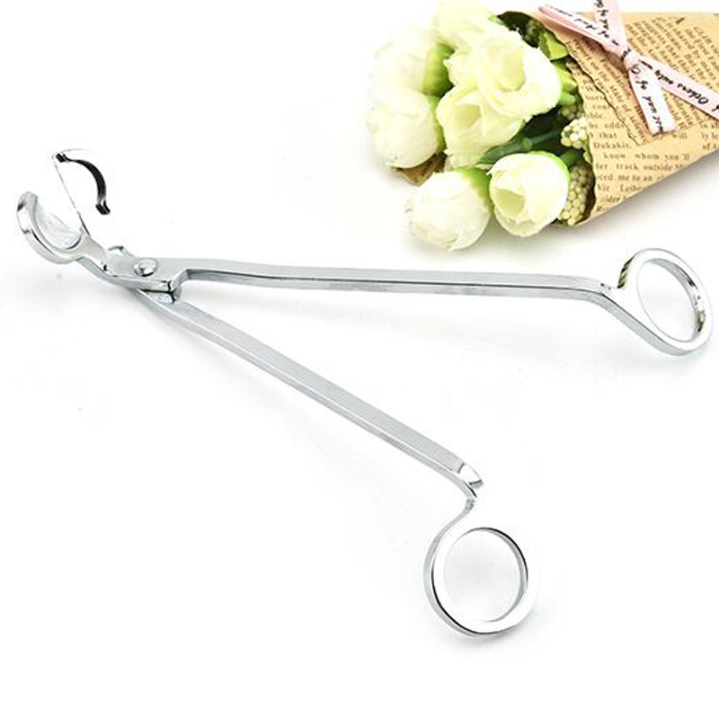 Wholesale Candle Accessories Trim Wick Cutter Snuffer Round Head 18cm Candle Wick Trimmer Stainless Steel Candle Scissors