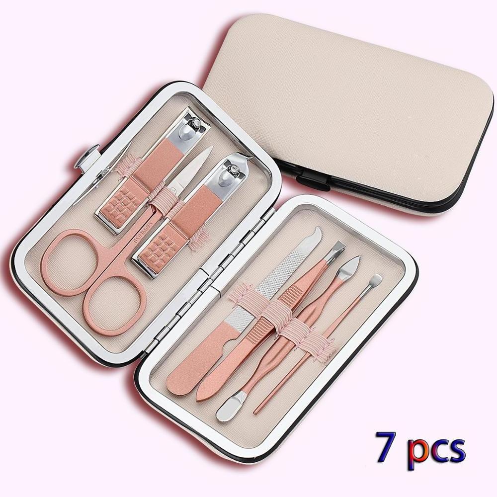 7 pcs to 18 pcs Professional manicure tools stainless steel nail clipper manicure gift set