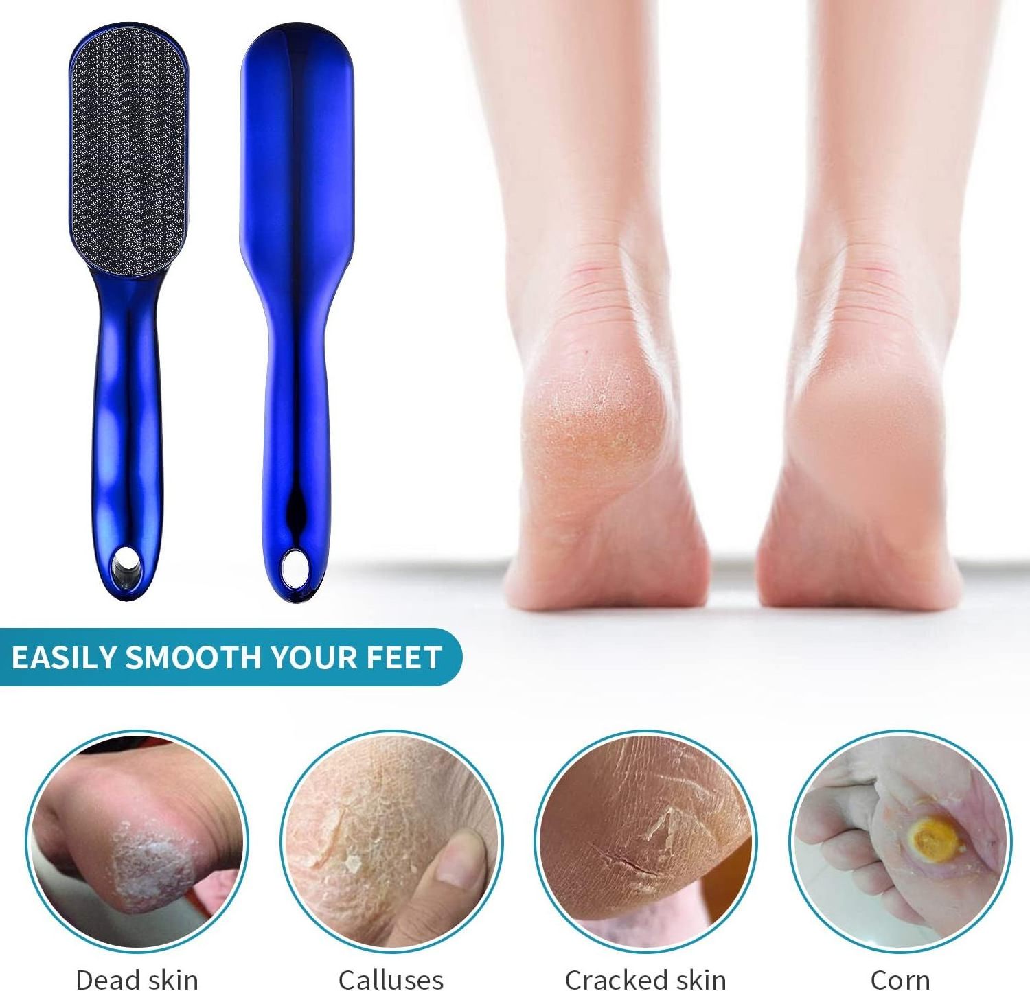 Glass Etching Technology Foot Callus Dead Skin Remover Heel Scraper Glass Foot File