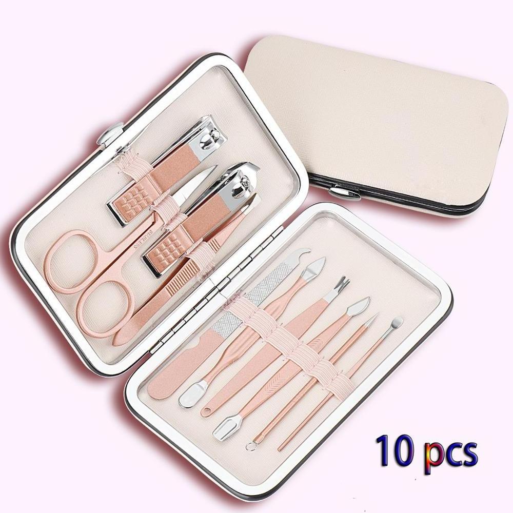 7 pcs to 18 pcs Professional manicure tools stainless steel nail clipper manicure gift set