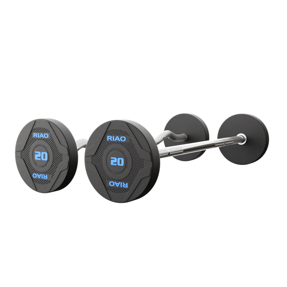 Gym Equipment Weight Lifting Cpu Coated  Barbell Set Long Dumbbells