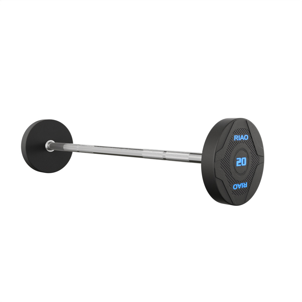 Gym Equipment Weight Lifting Cpu Coated  Barbell Set Long Dumbbells