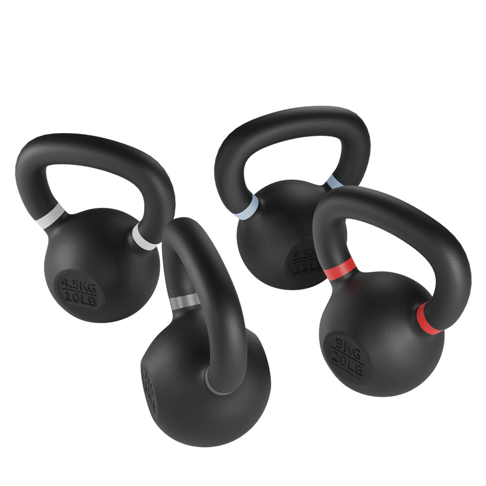 RIAO Gravity Black Cast Iron Powder Coated Kettlebell