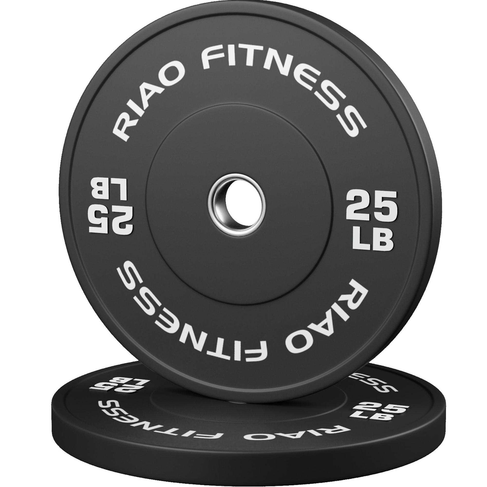 Factory Free Weight 5-25 KG 10-55 LB Color Black Custom Logo Rubber Barbell Bumper Weight Plate