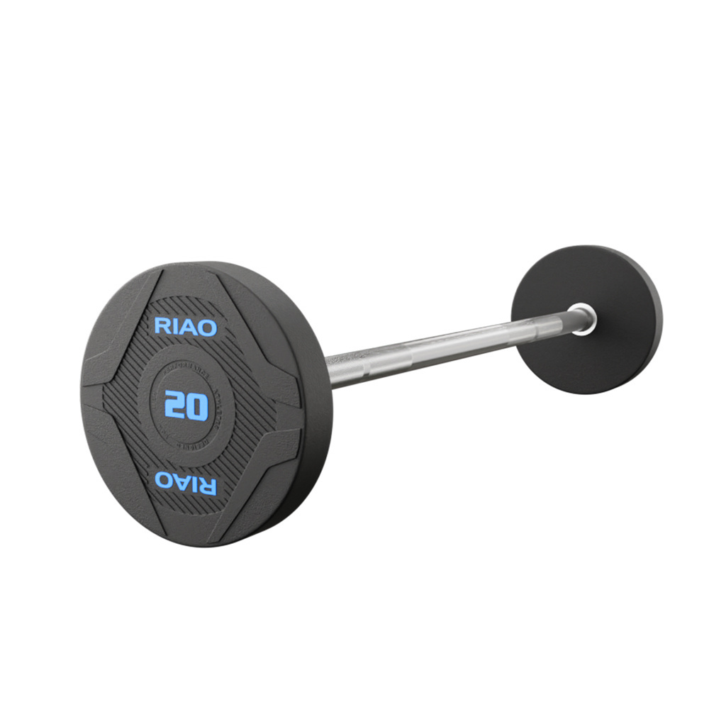 Gym Equipment Weight Lifting Cpu Coated  Barbell Set Long Dumbbells