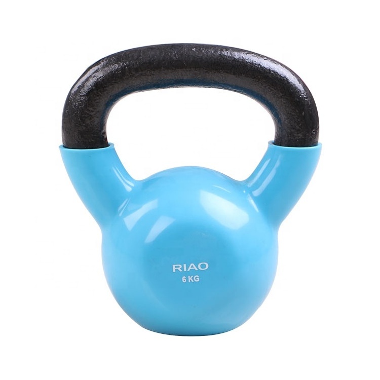 Custom Gym Fitness Colorful Cast Iron Kettlebell Vinyl Kettle Bell Set