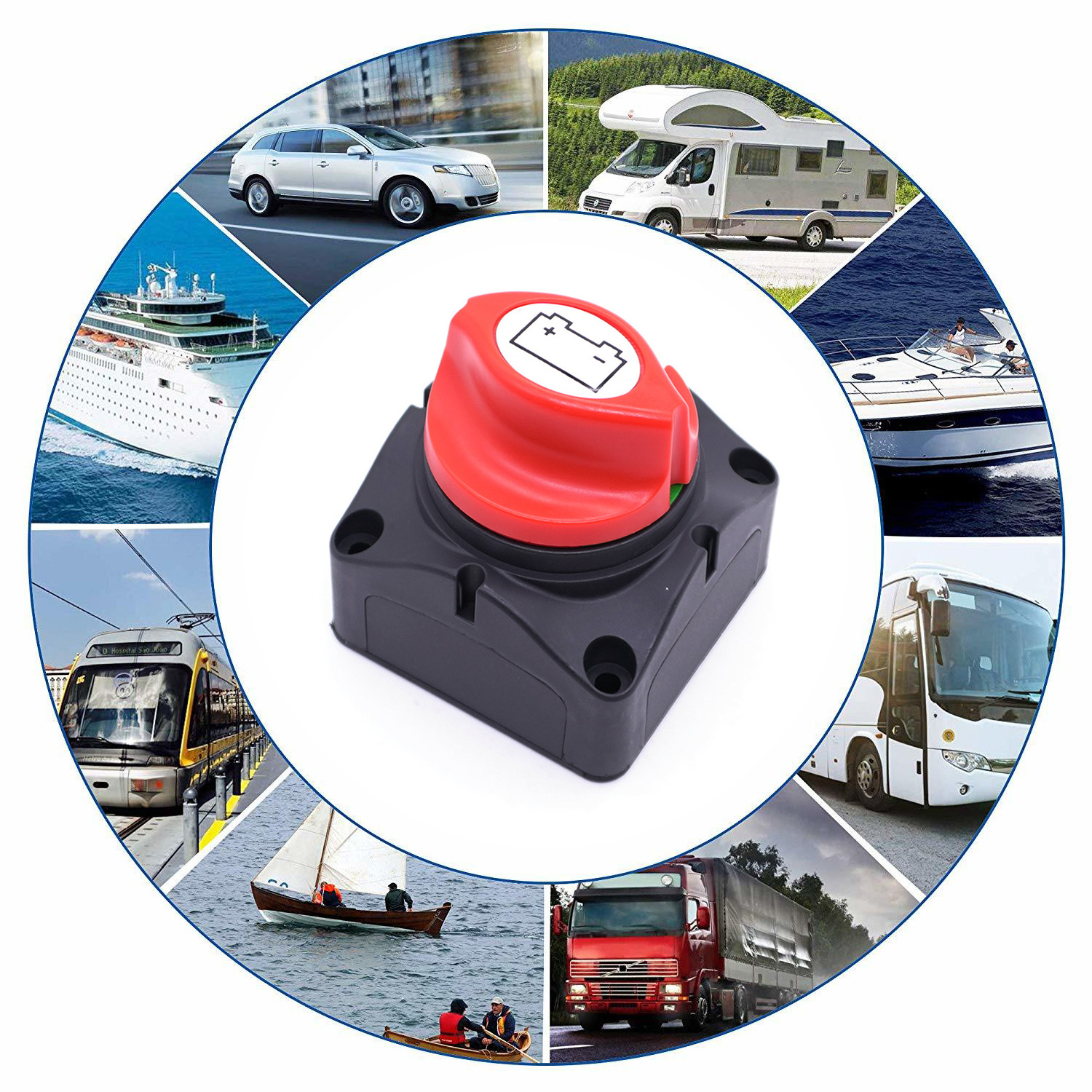 Battery Disconnecter Switch RV 12V 60V 100A 300A Disconnect Rocker Rotary Mass Switches for Marine Boat Yacht Truck