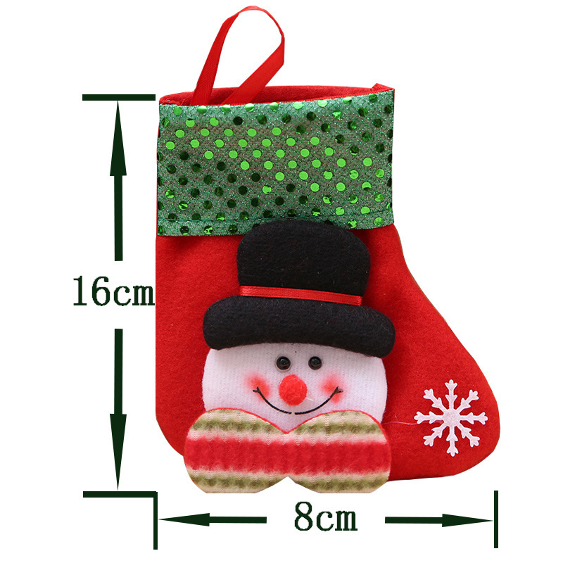 Mini Christmas Socks Children's Party Supplies Holiday Pack Gifts New Year's Decoration