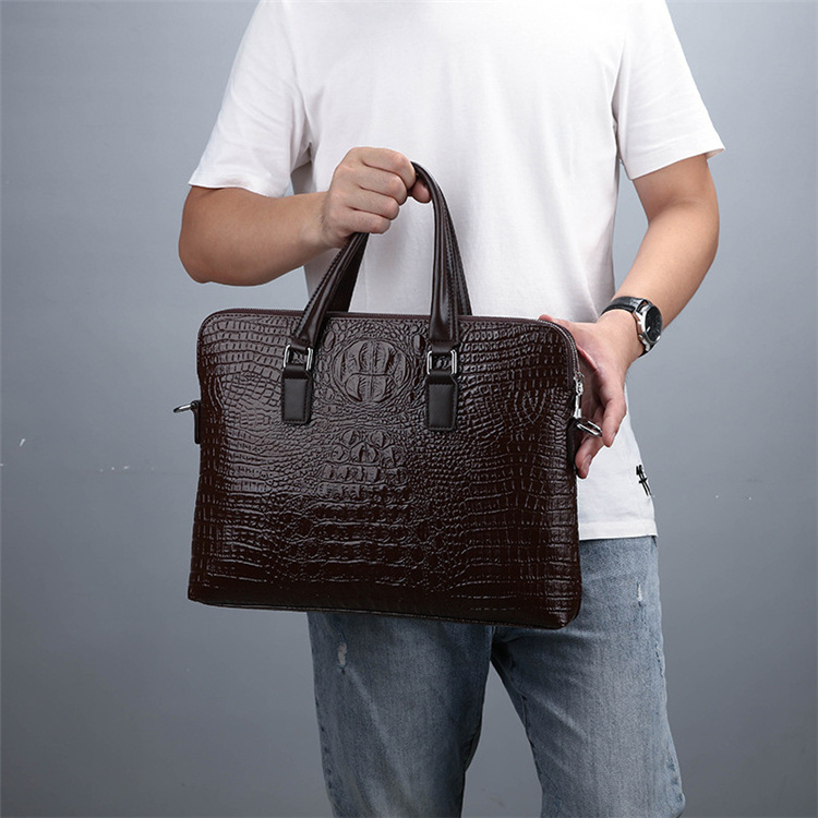 retro professional designer large custom tote business men leather briefcase