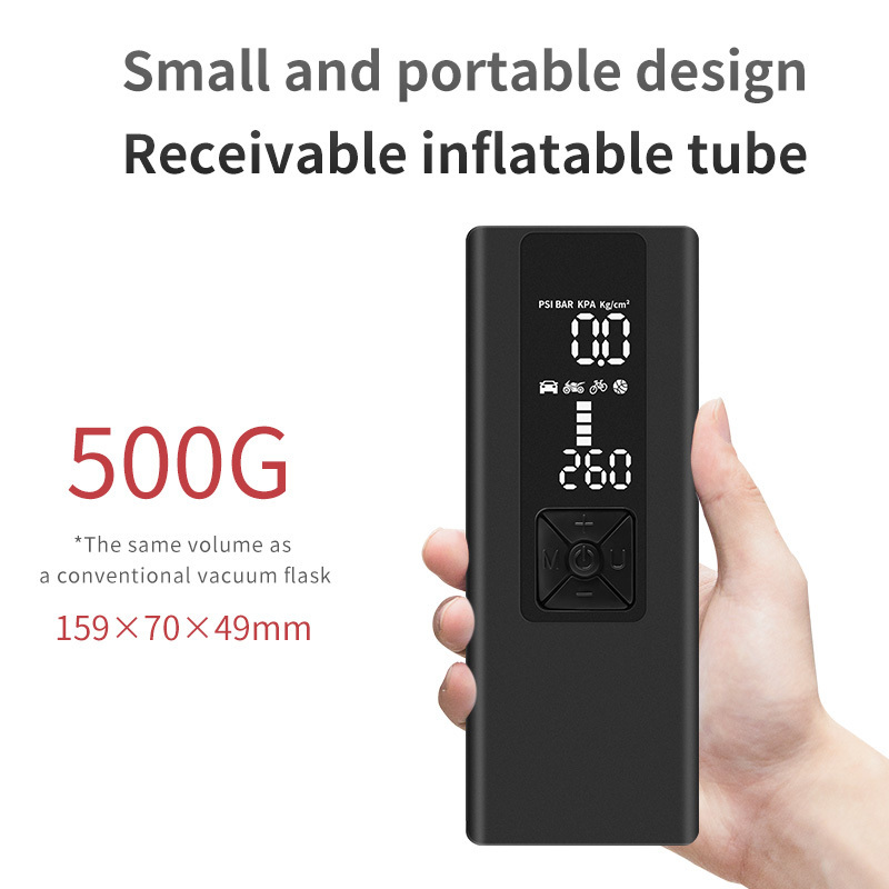 The best-selling car wireless smart air pump to inflate cars and trucks with four 18650 batteries  power bank function