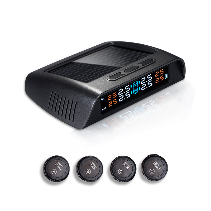 Universal Wireless Solar Built-in Sensor  Tire Pressure Monitoring with LCD Display Digital