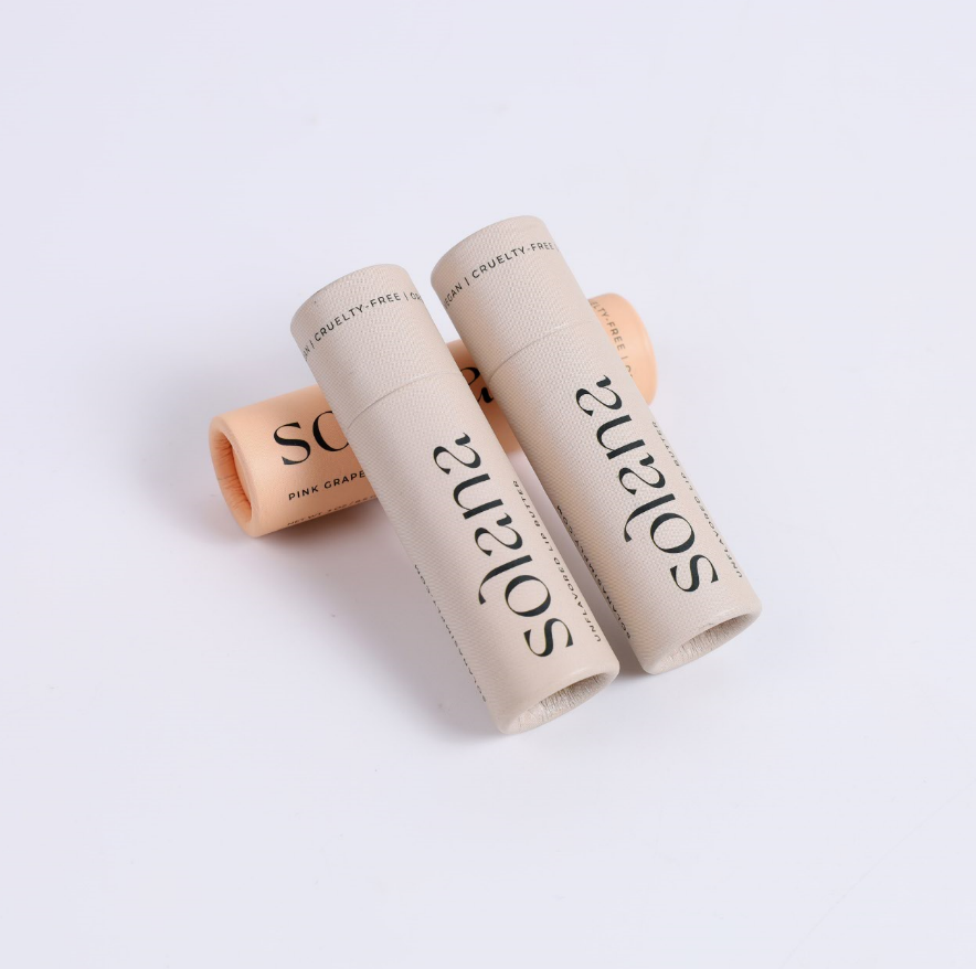 Brand Design Biodegradable Packaging Cardboard Push Up Lipbalm Lip Stick Deodorant Kraft Paper Tube