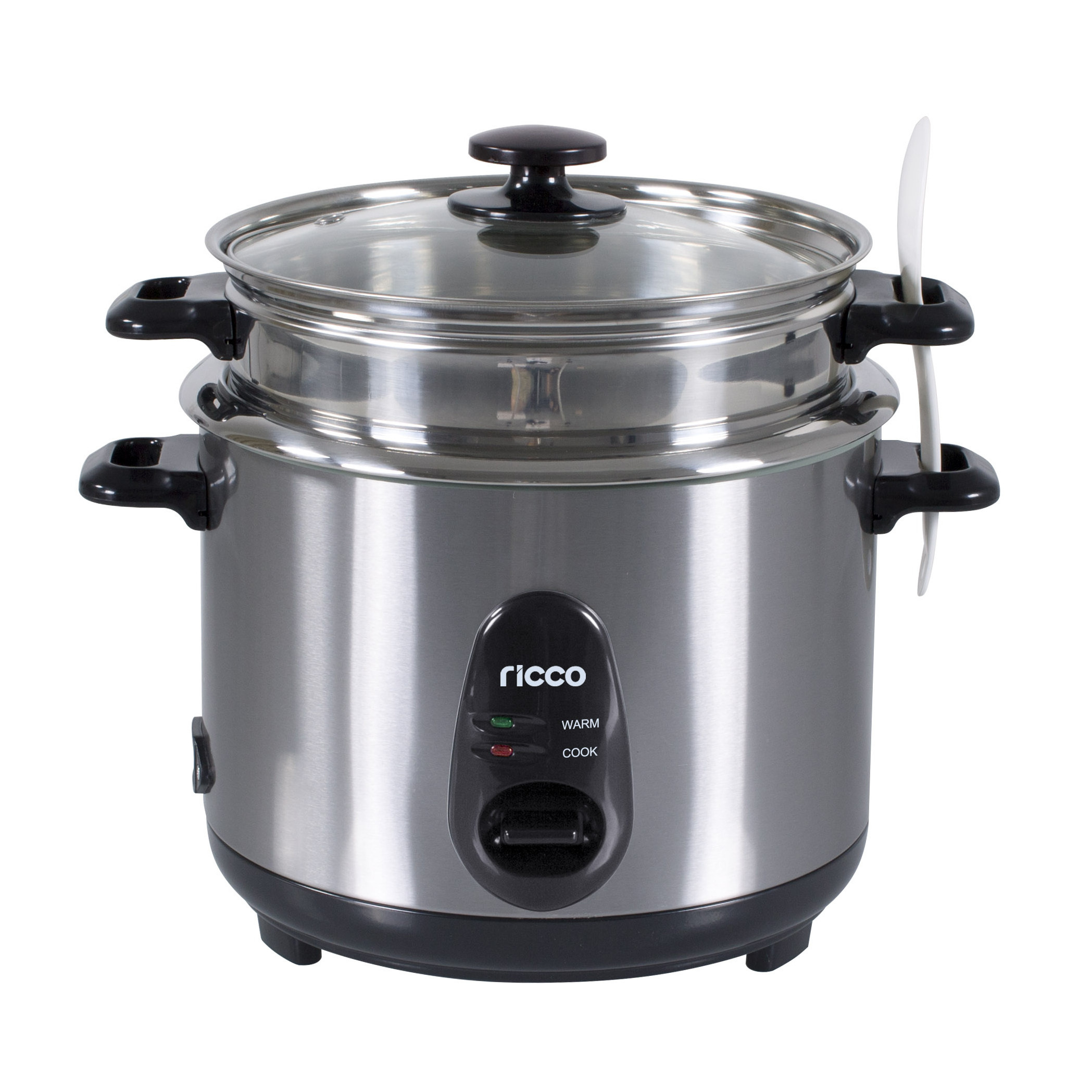 with stainless steel inner pot & steamer and S/S body 2.8L 15CUPS cylinder rice cooker