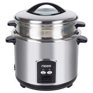 with stainless steel inner pot & steamer and S/S body 2.8L 15CUPS cylinder rice cooker