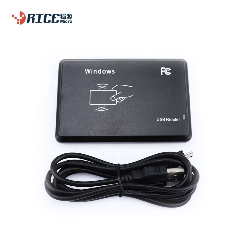 Rice Micro 13.56MHz RFID HF NFC 15693 Desktop Portable Reader with USB Interface Power Supply