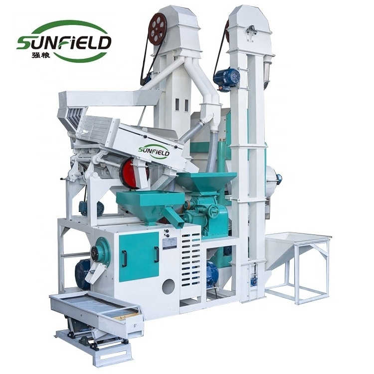 Manufacturer Selling 20 ton/day Automatic Grain Cleaning Processing Polishing Sorting Rice Mill Combined Rice Milling Machine