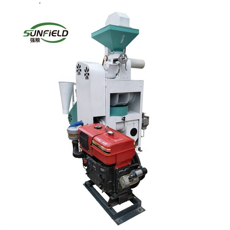 Modern 400-500kg/h full automatic diesel engine rice milling machine