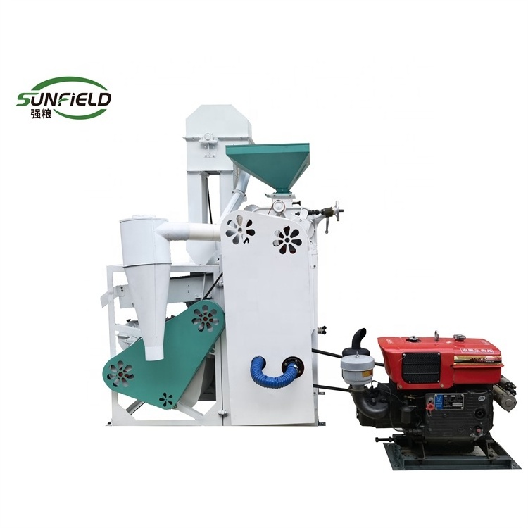 Modern 400-500kg/h full automatic diesel engine rice milling machine