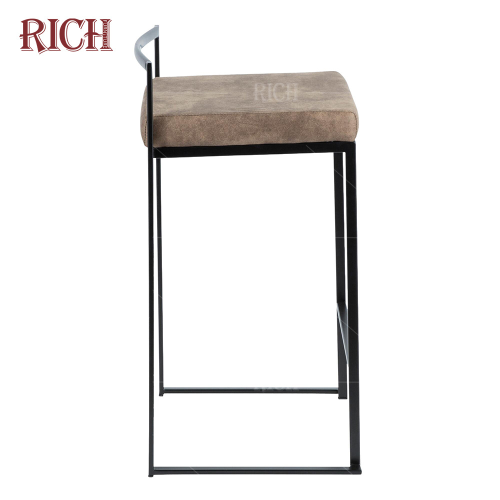 restaurant modern high bar stools commercial furniture counter stool heavy duty barstool metal legs armless bar chairs