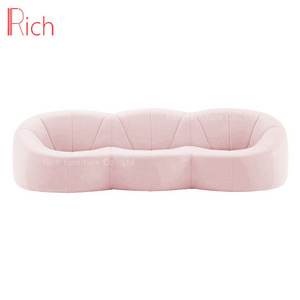 commercial hotel room sofa modern nordic blush pink loveseats sofa velvet pink color office couch living room pumpkin sofa