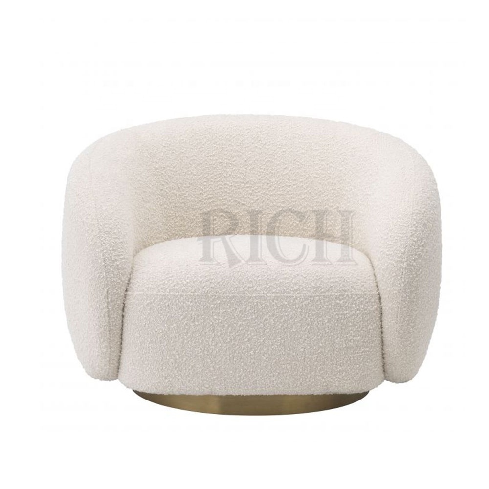 teddy fabric living room lounge leisure chair outdoor easy fauteuil relax small modern armchair white occasional chair