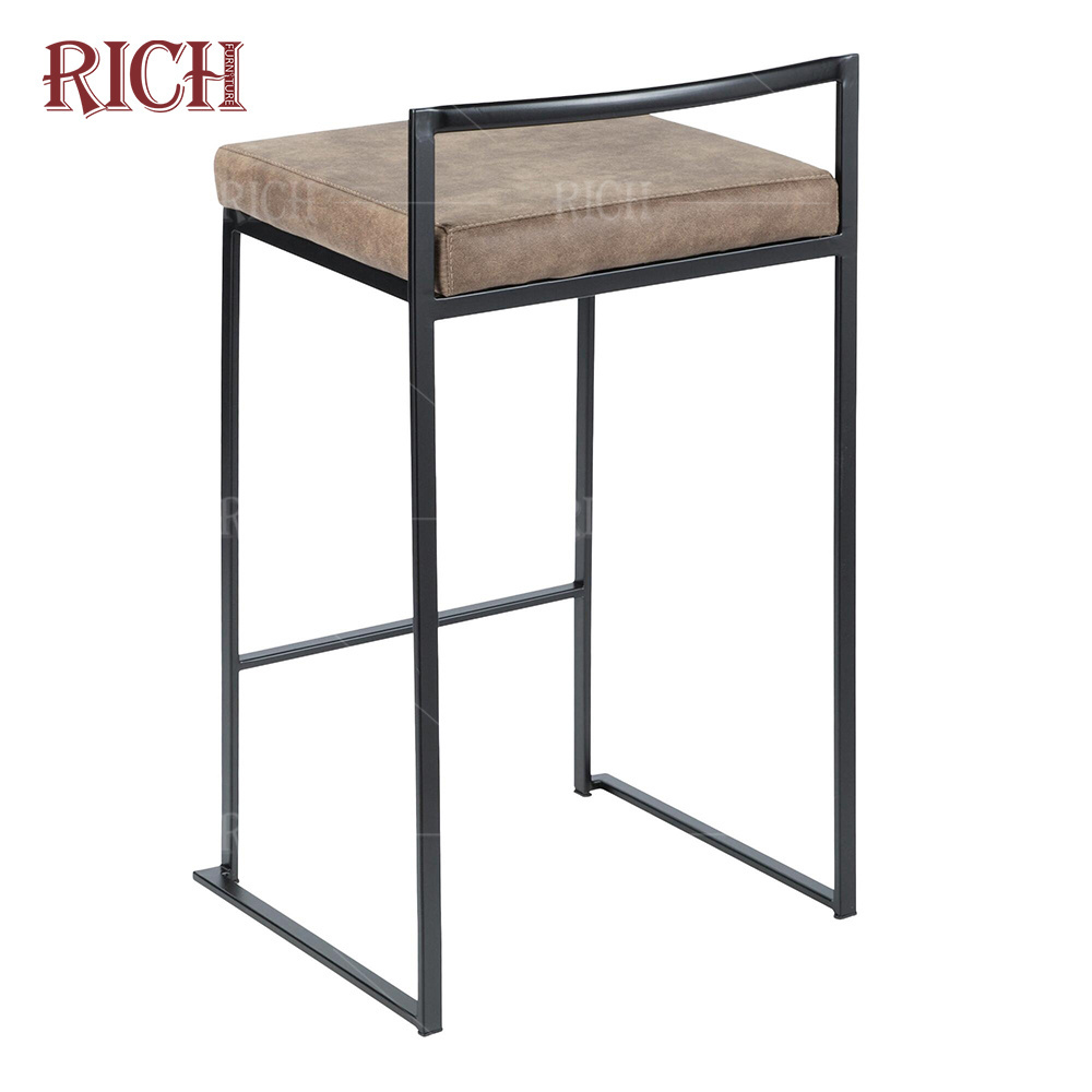 restaurant modern high bar stools commercial furniture counter stool heavy duty barstool metal legs armless bar chairs