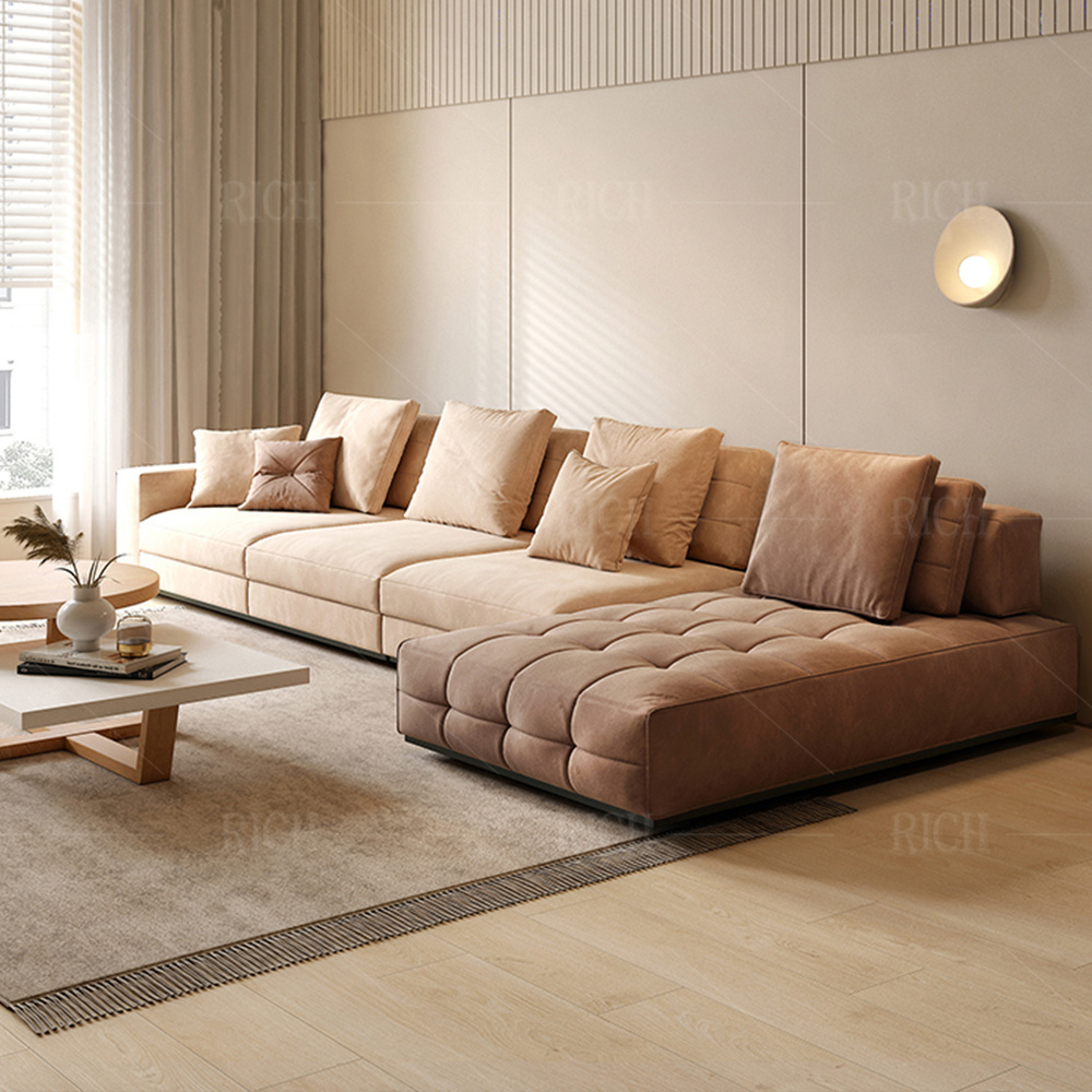 commercial sectional couch corner sofa Nordic home furniture living room modern velvet modular sectional sofa