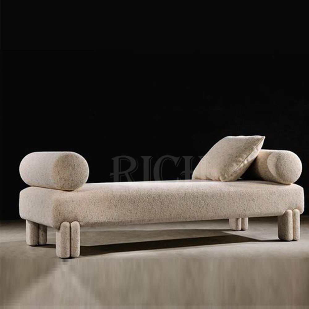 home luxury sofa bench modern indoor Nordic bed end bench seat lounge large fabric ottoman luxury bedroom bench