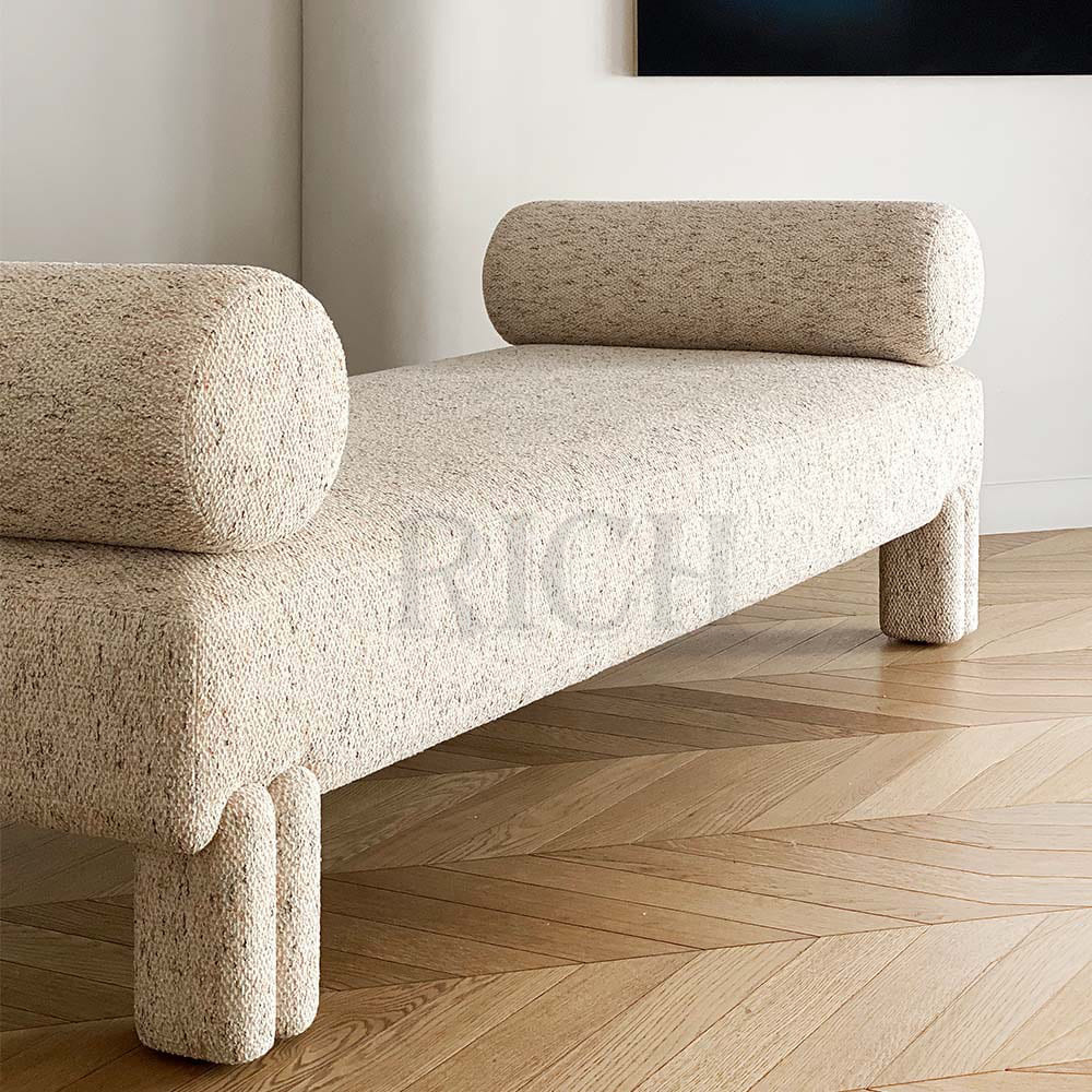 home luxury sofa bench modern indoor Nordic bed end bench seat lounge large fabric ottoman luxury bedroom bench