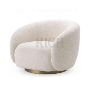 teddy fabric living room lounge leisure chair outdoor easy fauteuil relax small modern armchair white occasional chair