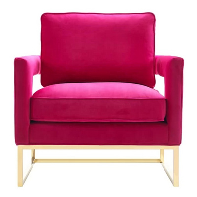 Best price factory new design one seater pink sofa chair leisure accent chair bedroom using